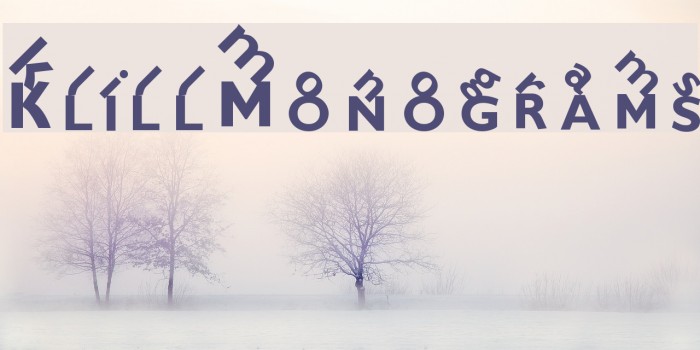 KlillMonograms Font examples