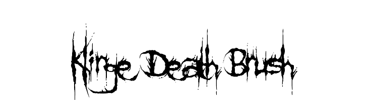 Klinge Death Brush  Frei Schriftart Herunterladen