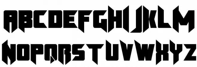 KlingonBlade Шрифта ВЕРХНИЙ