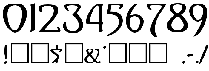 KlingonDagger Font Alte caractere