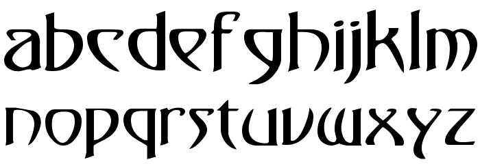 KlingonDagger Font Litere mici