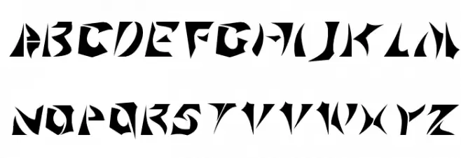 KlingonScript خط أحرف كبيرة