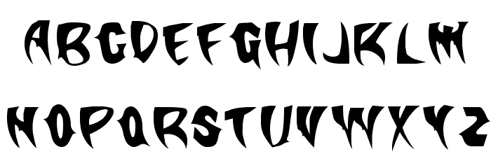 KlingonStilleto Font LOWERCASE