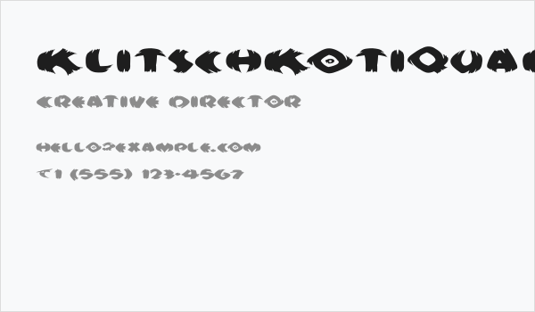 KlitschKOtiquaRound Business Card
