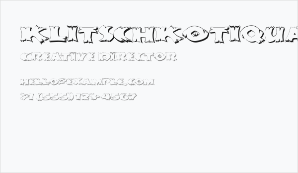 KlitschKOtiquaShadow Business Card