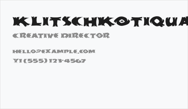 KlitschKOtiqua Business Card