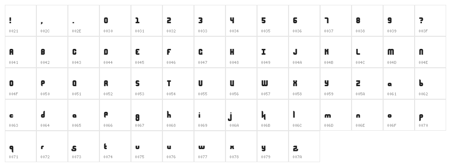 Klondike-Seven Character Map