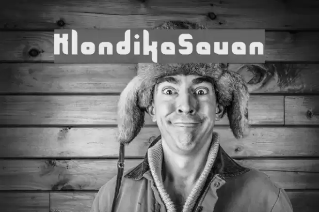 Klondike-Seven Font examples