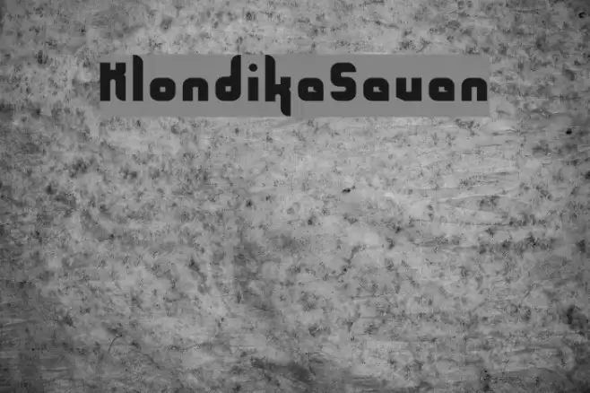 Klondike-Seven Font examples