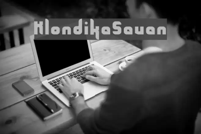 Klondike-Seven Font examples