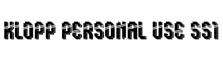Klopp Personal Use SS1  Frei Schriftart Herunterladen
