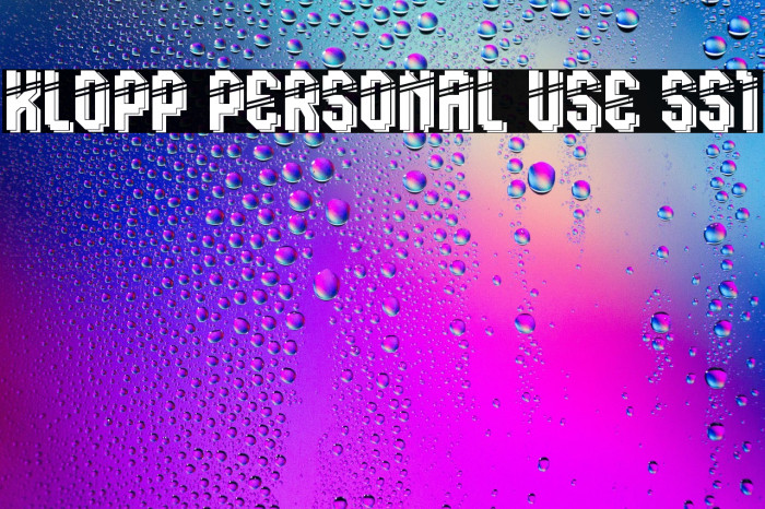 Klopp Personal Use SS1 Example 3
