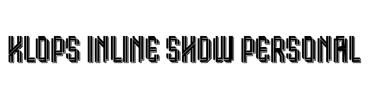 Klops Inline Shdw Personal  免费字体下载