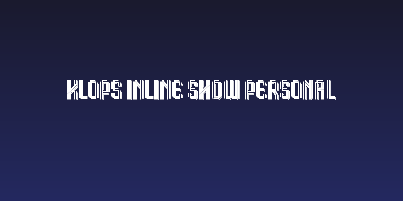 Klops Inline Shdw Personal Social Header