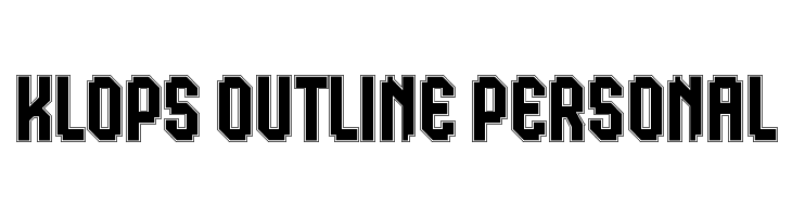 Klops Outline Personal  Descarca Fonturi Gratis