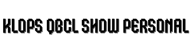 Klops Qbcl Shdw Personal  font caratteri gratis