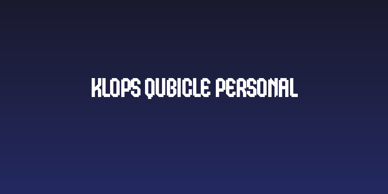 Klops Qubicle Personal Social Header