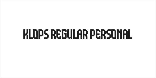 Klops Regular Personal Logo