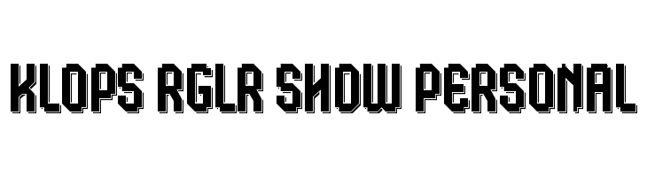 Klops Rglr Shdw Personal  font caratteri gratis