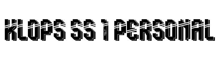 Klops SS 1 Personal  font caratteri gratis