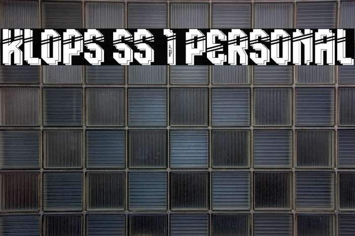 Klops SS 1 Personal Example 2