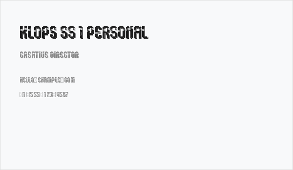 Klops SS 1 Personal Business Card
