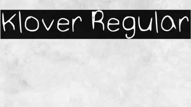 Klover Regular Font examples