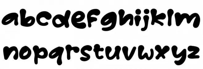 Kloway Schriftart Kleinbuchstaben