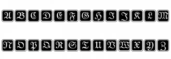 KlungerCaps Schriftart Kleinbuchstaben