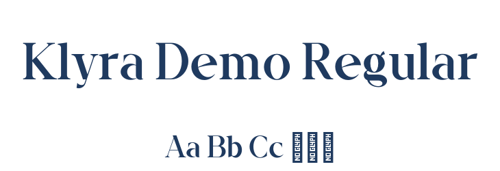 Klyra Demo Regular Font Preview