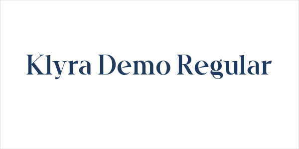 Klyra Demo Regular Logo