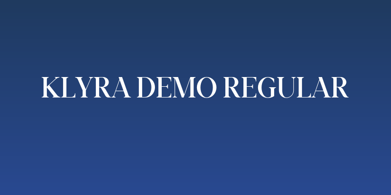 Klyra Demo Regular Social Header