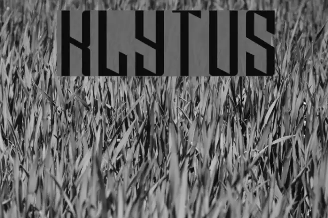 Klytus Шрифта examples