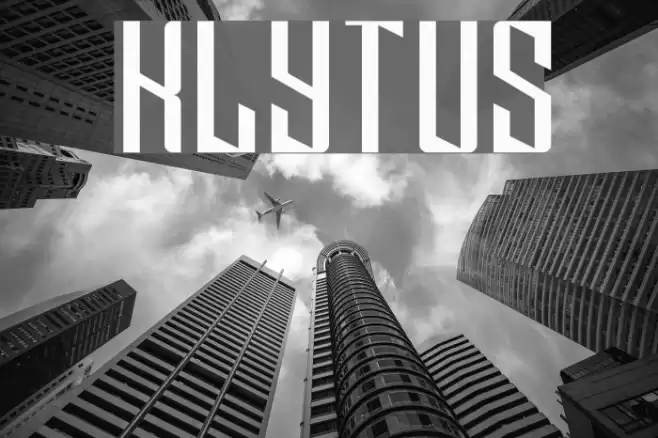 Klytus Шрифта examples