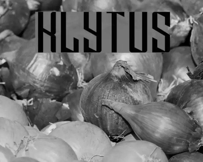 Klytus Шрифта examples