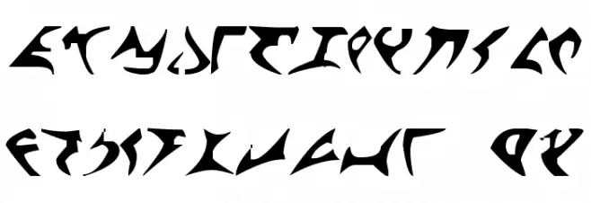 klingon font फ़ॉन्ट अपरकेस