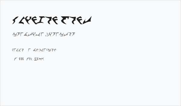 klingon font Business Card