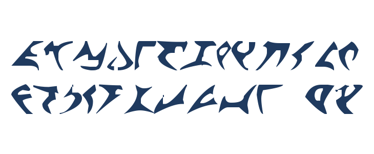 klingon font Lowercase