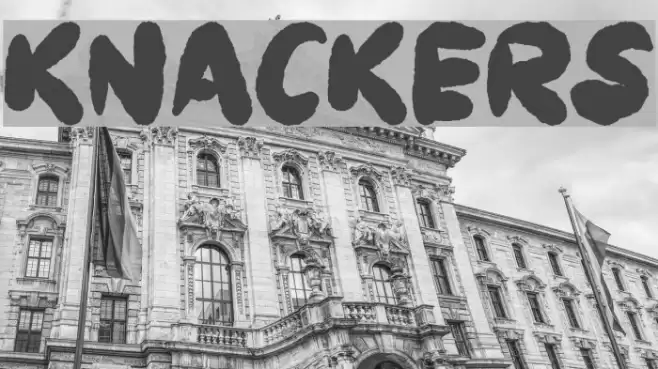 Knackers Font examples