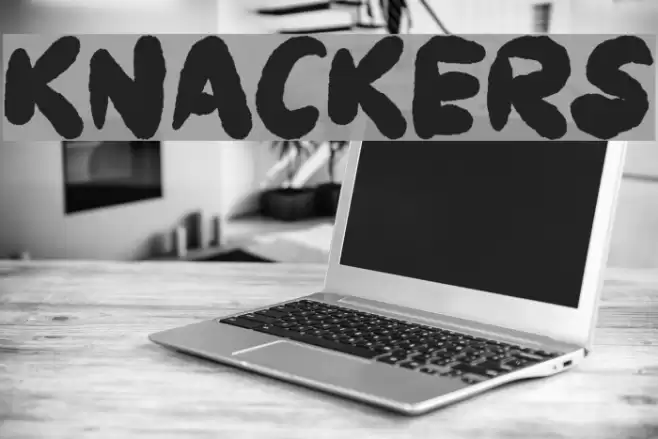 Knackers Font examples
