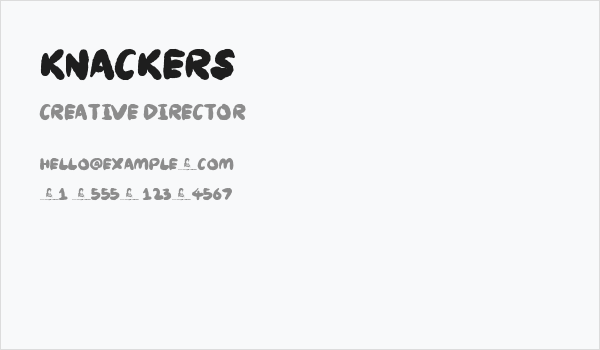 Knackers Business Card