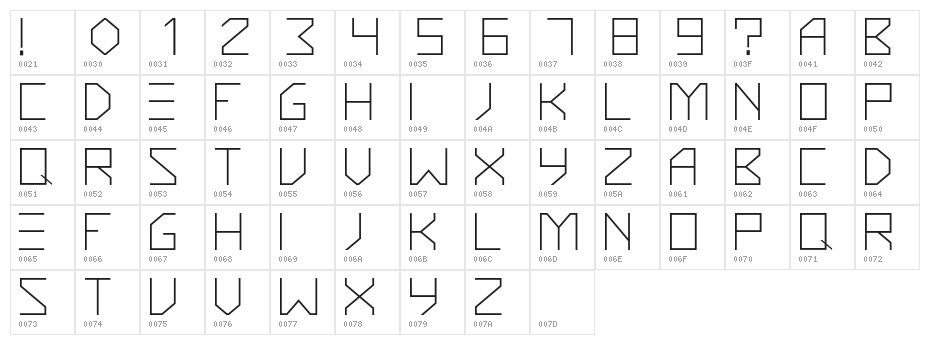 KnarfArtFont-Regular Character Map