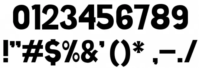 Knema Bold Font OTHER CHARS