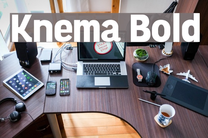Knema Bold Font examples
