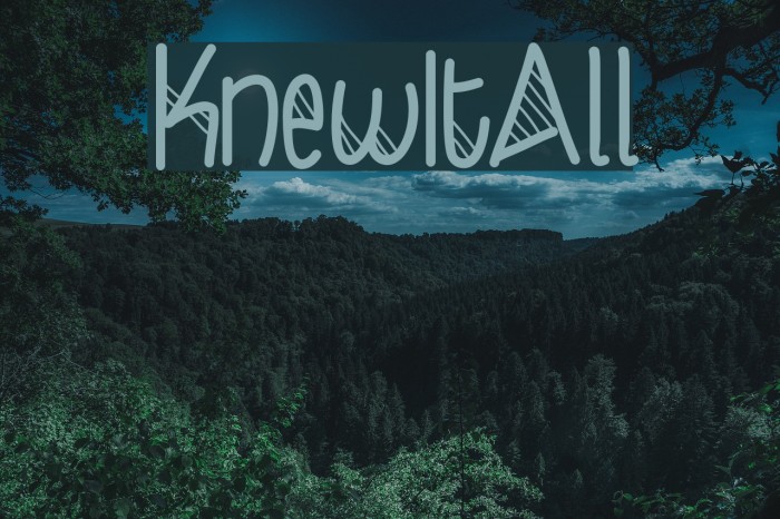 KnewItAll Font examples