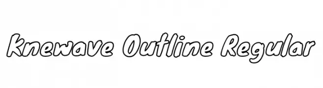 Knewave Outline Regular  フリーフォントのダウンロード