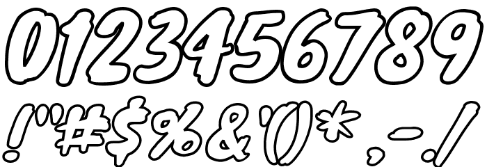 Knewave Outline Regular Font OTHER CHARS