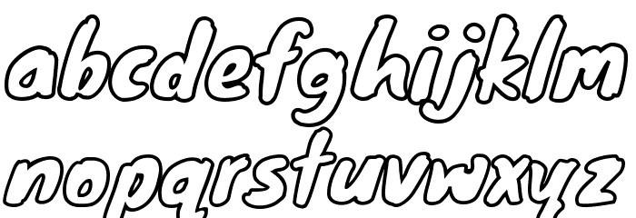 Knewave Outline Regular Font LOWERCASE