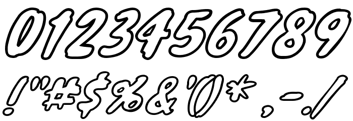 Knewave Outline Font OTHER CHARS