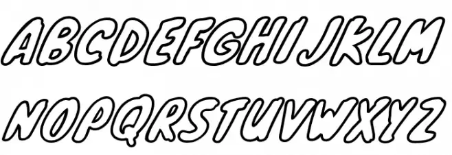 Knewave Outline Font Litere mari